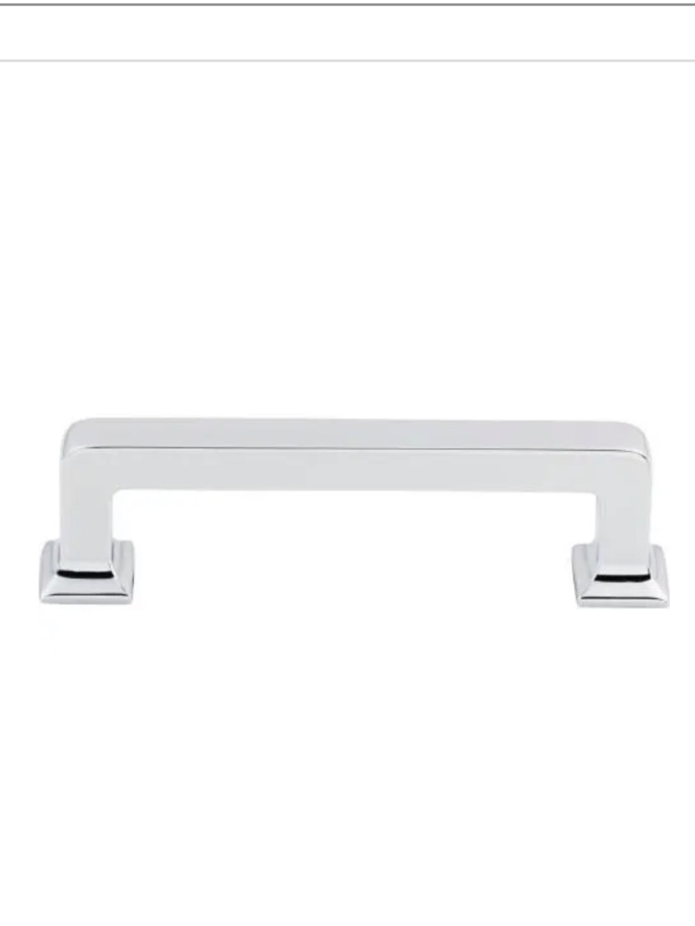 Top knobs Ascendra pull. Cabinet pull. Set of 2. 3 3/4 inch. Polished chrome NWT